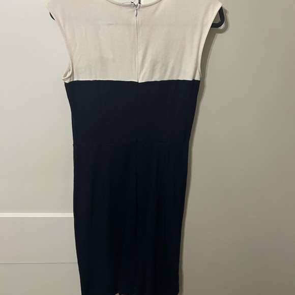 VENUS Navy and Cream Midi Dress - Picture 3 of 4